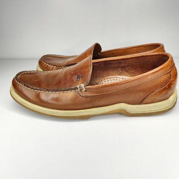 Brooks Brothers Voyager Leather Driving Loafers Size 8 1/2 D Logo - Picture 4 of 7